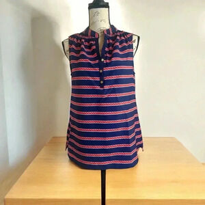 Macbeth Collection Red, White, and Blue Sleeveless Top size Medium